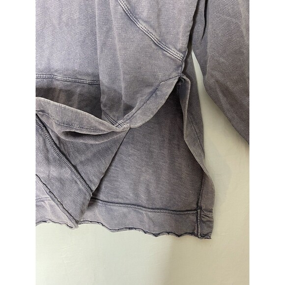 Anthropologie Pilcro Crossover Sweatshirt Size XS Purple Side Slits Acid Wash - Picture 5 of 10